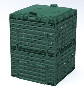 Компостер садовый для дачи Piteco 2130 с крышкой 300л. зеленый